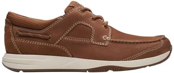 Clarks Homme Dentelle Sailview, Nubuck Brun Clair, 44.5 EU