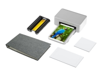 Xiaomi Instant Photo Printer 1S Set - Skrivare - färg - färgsublimering - 100 x 148 mm upp till 1 min/sida (färg) - kapacitet: 20 ark - Wi-Fi(n)