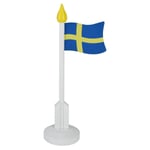 Clas Ohlson Bordsflagga Sverige trä, födelsedagsflagga, 24,5 cm