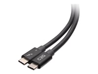 C2g 2.5Ft Thunderbolt 4 Usb C Cable - Usb C To Usb C - 40Gbps - M/M - Thunderbolt-Kabel - 24 Pin Usb-C (Hane) Till 24 Pin Usb-C (Hane) - Usb 3.2 / Displayport 2.1 / Thunderbolt 4 - 30 V - 76 Cm - 4K60 Hz (4096 X 2160) Stöd, Usb-Strömförsörjning (100