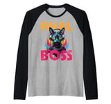 The Final Boss Funny Gorilla Pro RPG Gamer Final Boss Player Raglan Baseball Tee
