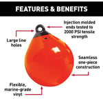 Taylor Tuff End™ Inflatable Vinyl Buoy Red 22.86 cm