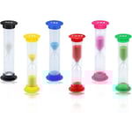6 delar Timglas Timer, Timglas Färgglada Timglas Set Timglas Timglas 30 sekunder/1 minut/2 minuter/3 minuter/5 minuter/10 minuter för