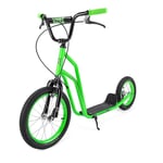 Xootz Kids BMX Stunt Scooter with Caliper Brakes Green Steel Outdoor Stand Push