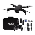 Rollei Fly 80 Combo Drone WiFi Live Image Transmission, Gyroscope 6 axes, Caméra Full HD, Longue durée de vol, Contrôle de l'application et télécommande inclus