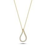 Nuran Valentina Small 14 karat guld Hänge Med Diamant 0,25 Carat W/SI Med Diamanter 0,25 Carat W/SI