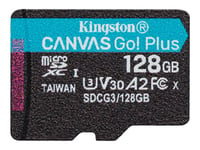 Kingston Canvas Go Plus 128GB microSDXC, UHS-I U3 V30 A2 (R170 W70 MB/s)