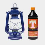 NOCK Stormlykta / fotogenlykta Mysingen X, 250 mm, blå, med veke + 1 liter lampolja