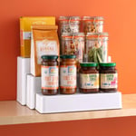 YouCopia ShelfSteps Can Organiser 3 Shelf Red Kitchen Cupboard Organiser Home