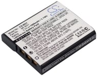 Kompatibelt med Sony Cyber-shot DSC-WX10B, 3,7V, 1000mAh