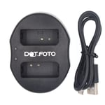 Dot.Foto USB Dual Charger for Canon LP-E10 | EOS 1100D 1200D 1300D