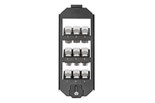 DIGITUS Floor Tank Holder - For 9 Keystone modules - OBO Bettermann, Ackermann Compatible - 45° outlet - Metal - Black