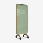 Glasskrivtavla Frame Mobile, Färg Fair 550 - Grön, Ram Ek, Storlek B75 x H196 cm
