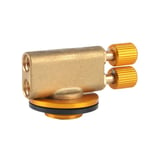 Gas Refill Adapter Outdoor Universal Dual Head Valves Connector Yellow