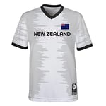 Official 2023 Women's Football World Cup Kids Team Shirt, New Zealand, White, 7 Years