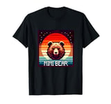 mimi Bear Pixel art 8 16 Bit Artwork Gamer Vintage Sunset T-Shirt
