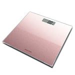 Salter Glitter Bathroom Scales, Supersize Digital Display Electronic Scale for Precise Weighing, Toughened Glass Platform, Step-On for Instant Reading, Metric + Imperial. 15 Year Guarantee - Rose Gold
