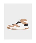 Hugo Boss Womenss Baltimore Trainers in Beige Leather - Size UK 5