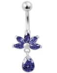 Sunset Purple - Navelpiercing i Äkta Silver