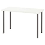 IKEA - LAGKAPTEN / ADILS Työpöytä, Valkoinen/tummanharmaa, 120x60 cm
