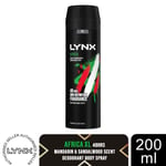 Lynx XL Africa 48H Squeezed Mandarin & Sandalwood Scent Body Spray Deo, 200ml