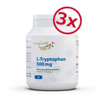 3 Pack L-Tryptophan 500mg 3 x  90 Capsules Vita World Made in Germany