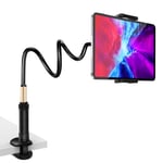 MoKo Phone/Tablet Mount, 360 Adjustable Gooseneck Phone Holder Mount Clip Bracket Clamp Stand Fit with iPhone 11 Pro Max/XS/SE, iPad 8th Gen 10.2" iPad Air 4 10.9", iPad Pro 11, Galaxy S20, Black+Gold