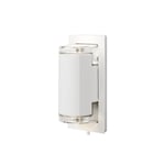 Konstsmide 7987-250 Potenza Easy Fit Double Up and Down Outdoor 2 x 6 W Max GU10 (Not Included) Wall Lamp/Clear Acrylic Glass/Aluminium / IP54 / Outside Light Matt White