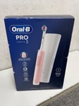 ORAL-B PRO SERIES 3 TOOTHBRUSH - PINK - TRAVEL EDITION - NEW - BOX WEAR & TEAR