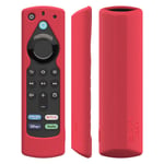 (Rouge) 2021 Étui de protection pour la télécommande vocale Alexa (3e génération),Fire TV Stick 4K,Fire TV Stick 4K Max Étui de protection en silicone antidérapant et résistant à la foudre et aux choc