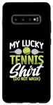 Coque pour Galaxy S10+ My Lucky Tennis Shirt Do Not Wash Funny Sports Player Coach