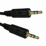 0.5m TRS 3.5mm Stereo Jack to Jack Audio Headphone Aux Cable Sound 3.5 Lead Gold