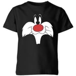 Looney Tunes Sylvester Big Face Kids' T-Shirt - Black - 11-12 Years