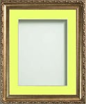 Frame Company Brompton Gold A2 Frame With Lemon Bon Bon Mount for Image A3 *Choice of sizes*