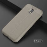 samsung Samsung J3 Pro/J3 2017 Leather Texture Case Grey