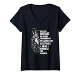 Womens Don't Ever Mistake My Silence For Ignorance - Wolf Lover V-Neck T-Shirt