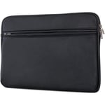 CASEZA "Boston MacBook Air 13 & Pro 13 PU Leather Laptop Sleeve Black - Premium Vegan Leather Case for 13 Inch Notebook - Bag also fits Microsoft Surface Book - Soft Protection & Classic Style