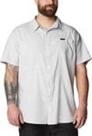 Columbia Montrail Men's Utilizer Printed Woven Shortsleeve Shirt Nimbus Grey Camp Social S, Nimbus Grey Camp Social