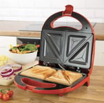 Sandwich Maker Toaster Toastie Maker Panini Press Health Grill Griddle RED