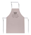 Purple Print House Womens Queen Of The Kitchen Apron - Personalised For Her - Nanny Grandma, One Size, White