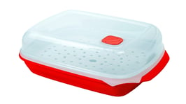 'Plus Microwave Cookware' Includes Tray Steam Vent Rectangular Steamer