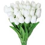 30st konstgjorda tulpanblommor Fake tulpaner Bukett Real Touch