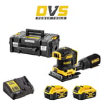 Dewalt DCW200P2 18v XR Brushless 1/4 Sheet Orbital Sander Set 2x5Ah TSTAK CASE