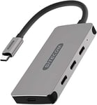 Sitecom CN-386 USB-C Hub 4 port | USB-C male to 3x USB-C 3.1 + 1x USB-C Female