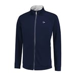 Dunlop Club Mens Knitted Jacket Tennis Shirt, Navy/Bianco, XXL