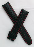 20 mm BLACK SPORTS STYLE PIN BUCKLE LEATHER WATCH STRAP to fit TAG Heuer AUTAVIA