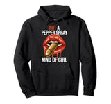 Not A Pepper Spray Kind Of Girl Pro Gun Owner Rights Red Lip Pullover Hoodie