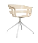 Wick Chair - Ash Seat/White Swivel Base