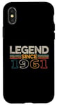 Coque pour iPhone X/XS Légende depuis 1961 Original Vintage Birthday Est legend