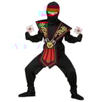 W WIDMANN MILANO Party Fashion - Costume enfant Ninja avec set d'armes, combattant japonais, guerrier
